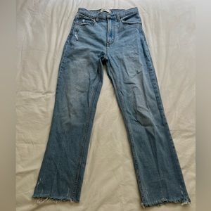 Abercrombie and Fitch Curve Love Straight Leg Jeans